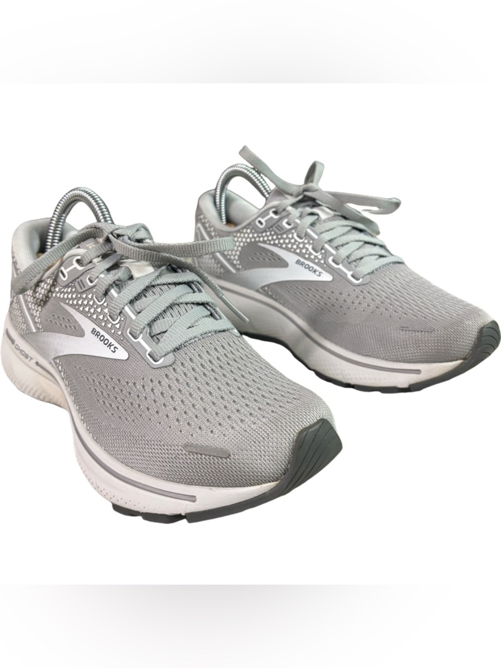 Brooks Ghost 14 Running Shoes Grey Neutral Cushion Comfort Size 6.5